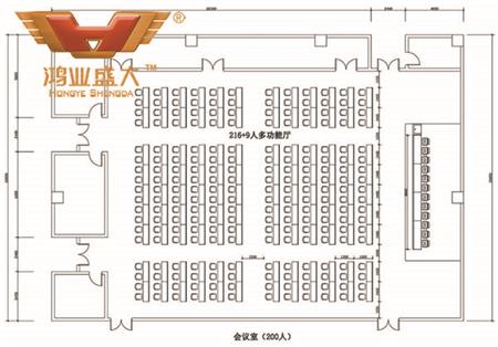 鸿业设计师根据客户提供尺寸,设计会议室家具cad平面图